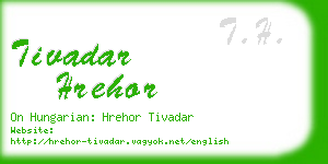 tivadar hrehor business card